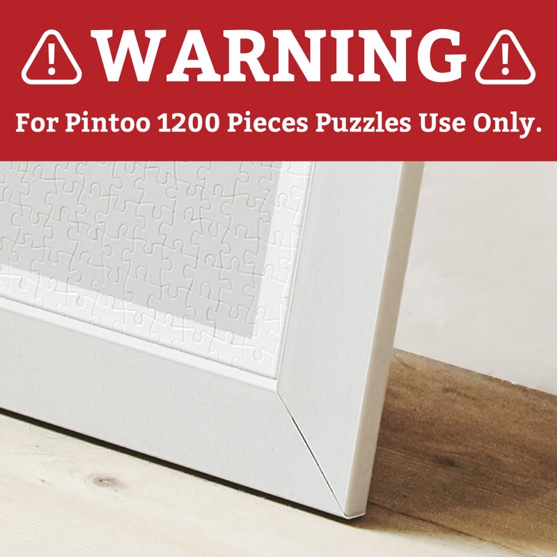 Pintoo Jigsaw Puzzle Frame Tailor-made 1200 Pieces Puzzle ONLY - Cool Gray - Effortless & Toolless Assembly NO Glue Required [W1064] - Image 2